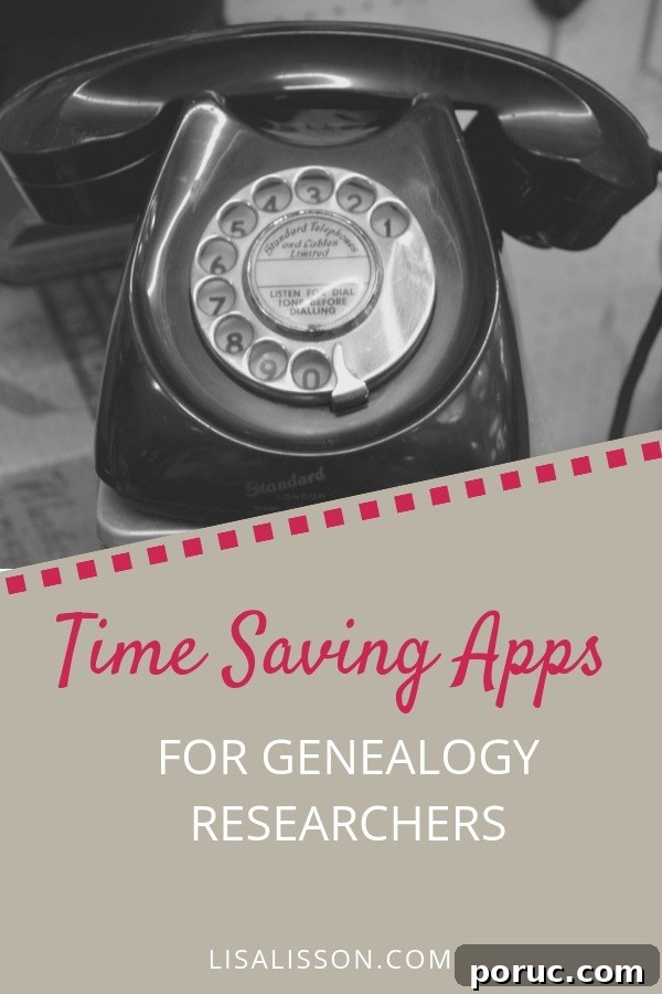 Use time saving apps to boost your genealogy research efficiency! #areyoumycousin #genealogy #timesaving #ancestors