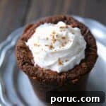 gingerbread cookie cups with whipped cream