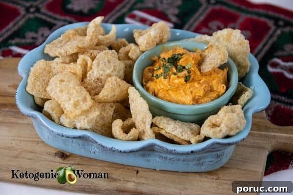 Low-Carb Keto Holiday Recipes for Over-50s: 50+ Festive Ideas 3 Keto Buffalo Dip with Pork Rinds