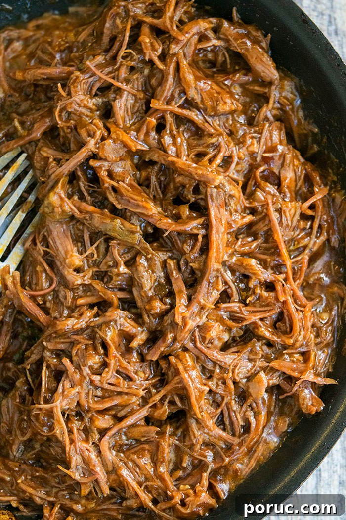 One Pot BBQ Shredded Beef Recipe