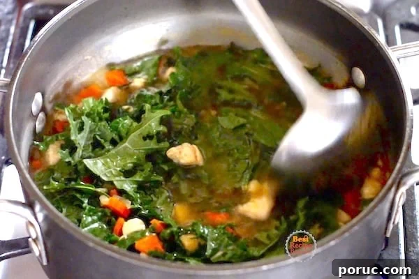 Stirring in kale