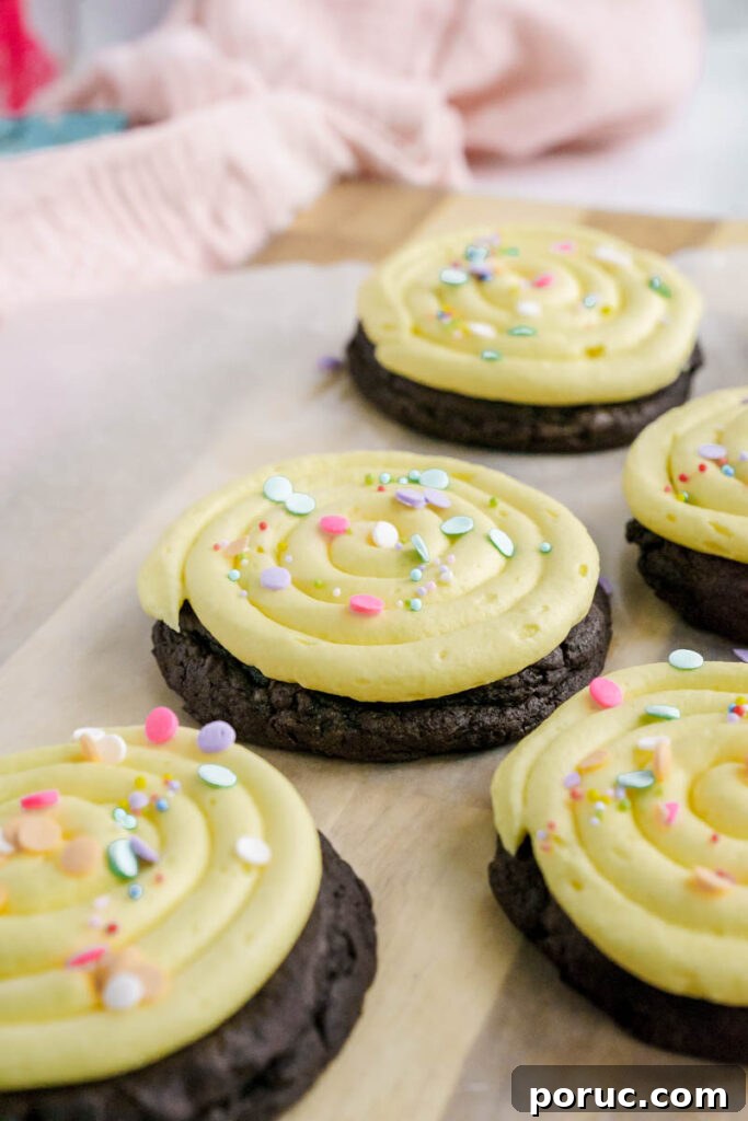 Chocolate Birthday Cookies with Frosting: Festive Recipe & Tips 7 Chocolate Birthday Cookies close up