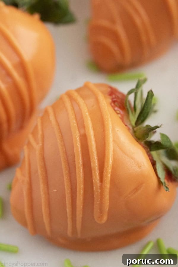 Carrot Chocolate Covered Strawberries