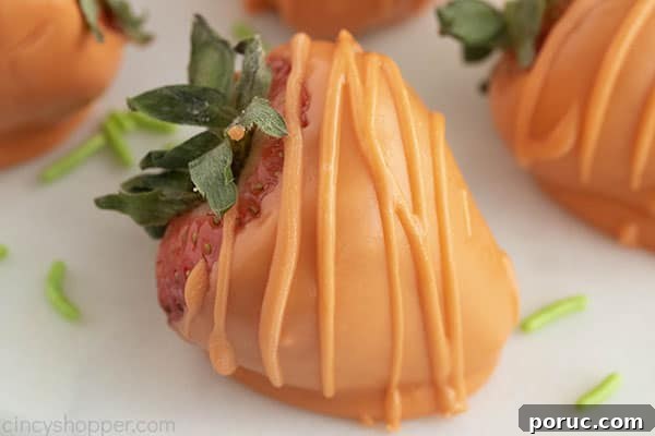 Carrot Chocolate Covered Strawberry