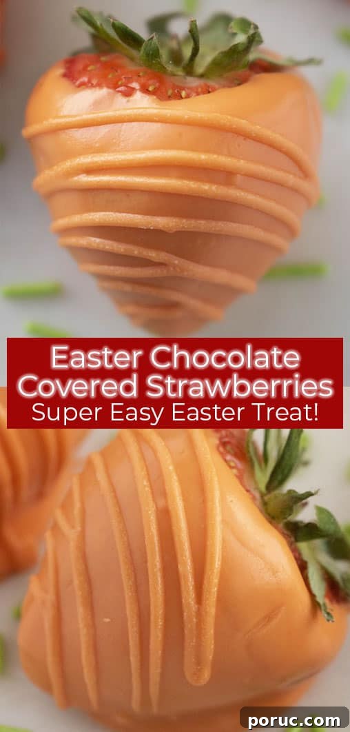 Collage with Easter strawberries