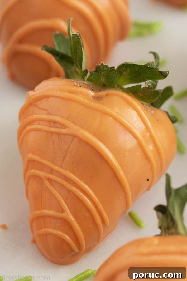 Easter Carrot Chocolate Covered Strawberries