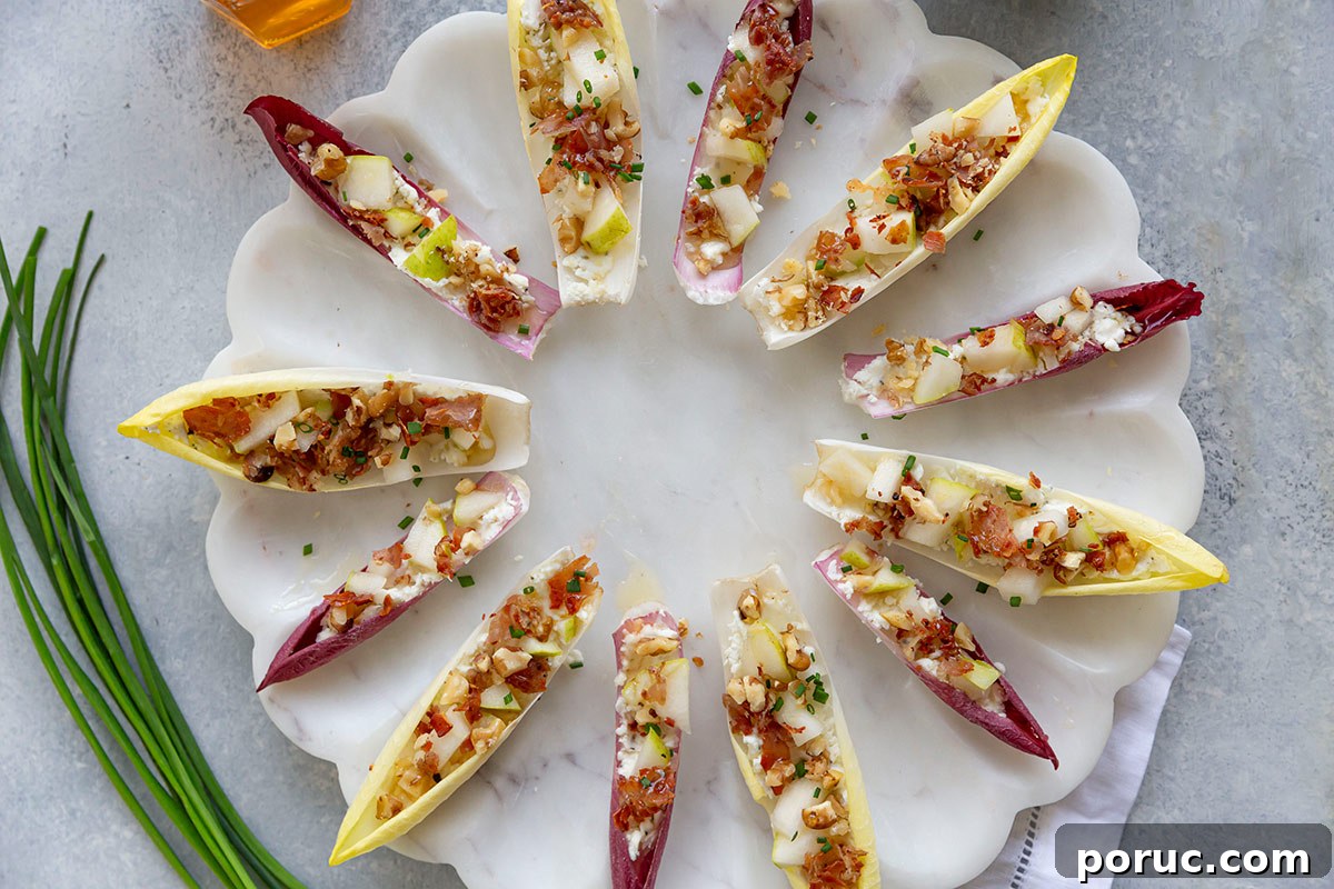 Stuffed Endive Appetizer with Walnuts