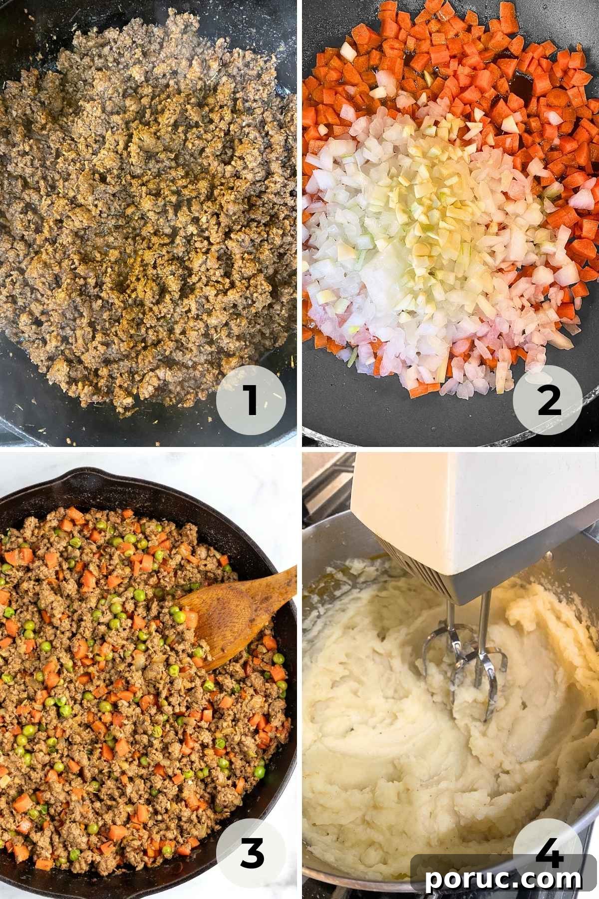 Dairy-Free Vegetarian Shepherd’s Pie Recipe for Comforting Dinner 4 Cooking shepherd's pie filling