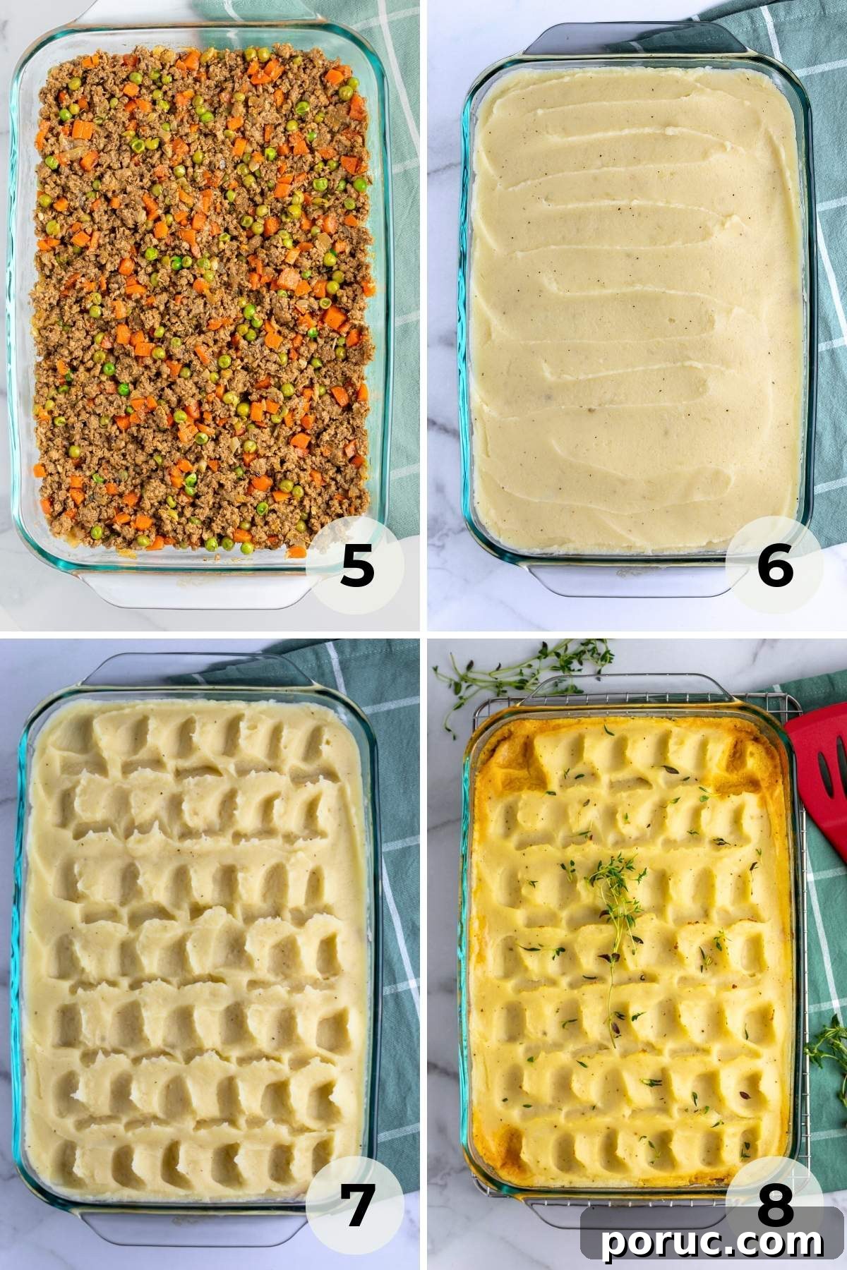 Dairy-Free Vegetarian Shepherd’s Pie Recipe for Comforting Dinner 5 Assembled shepherd's pie ready for oven