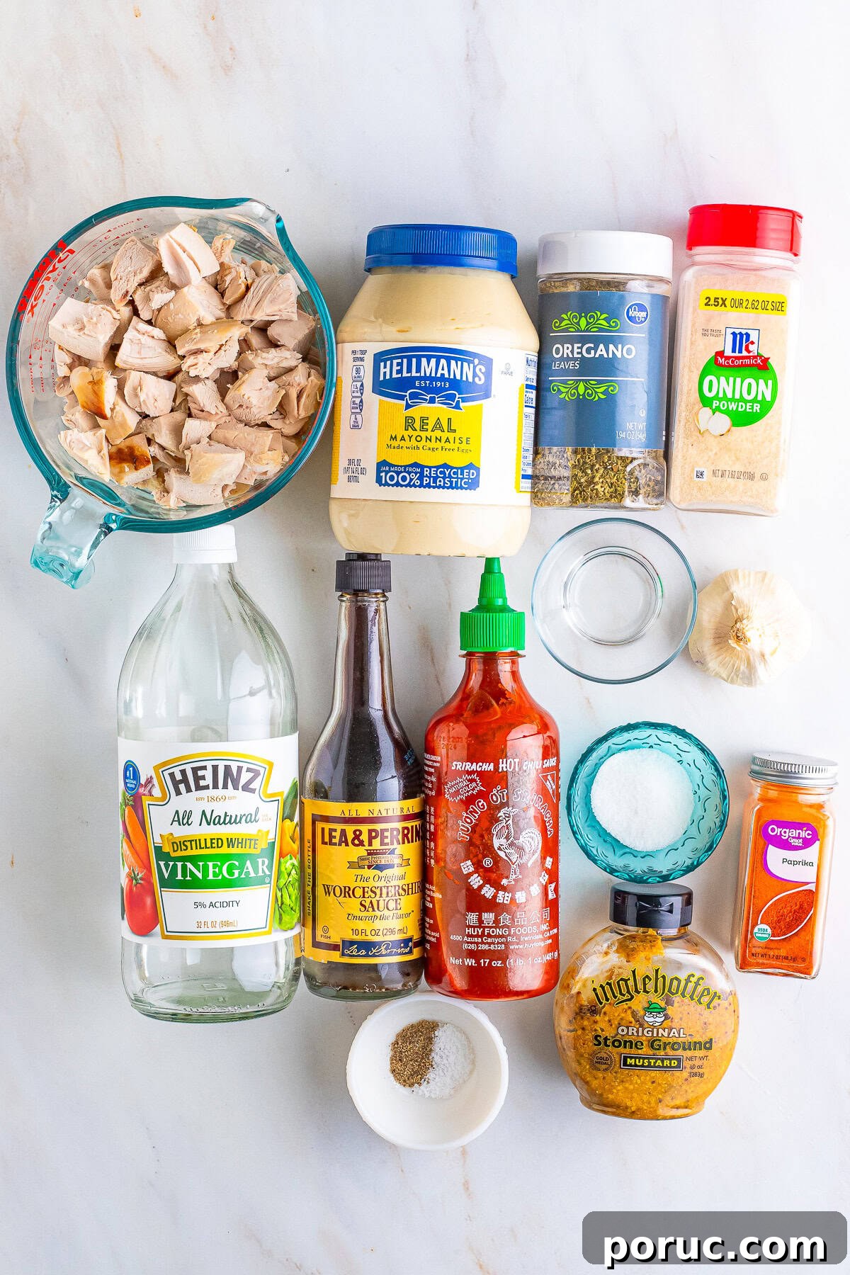 Quick Rotisserie Chicken Salad with Creamy Lemon Dijon Dressing 3 ingredients needed to make Rotisserie Chicken Salad