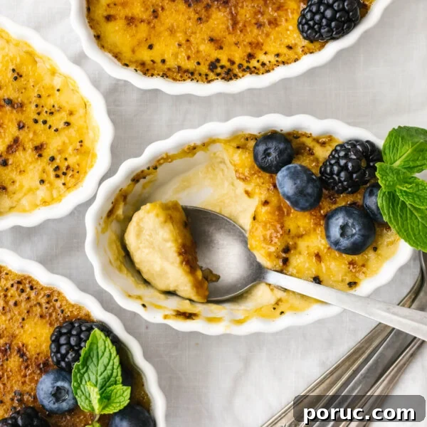 A table filled with dairy-free coconut crème brûlées