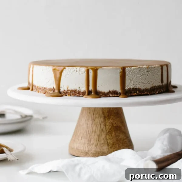 Vegan caramel cheesecake