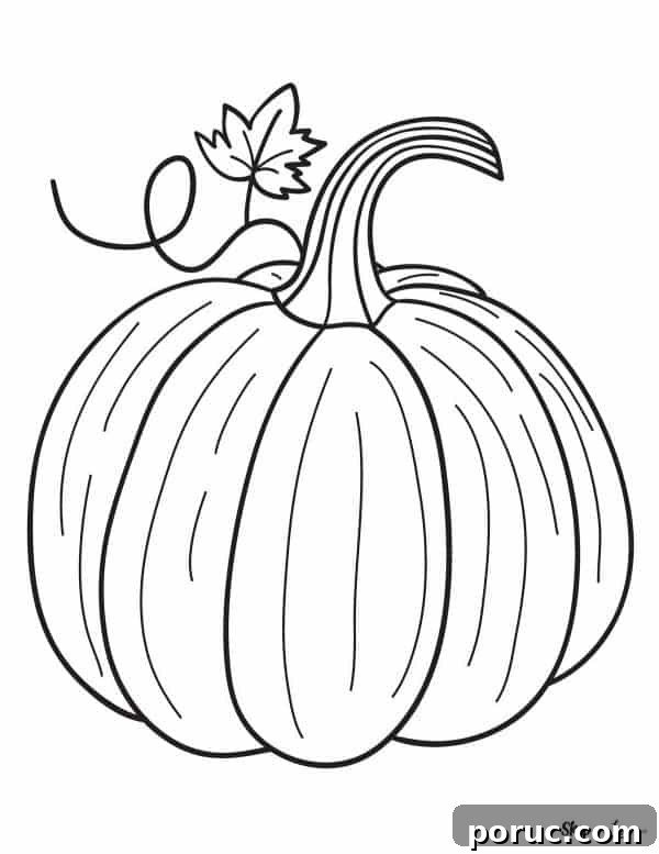 realistic pumpkin coloring page